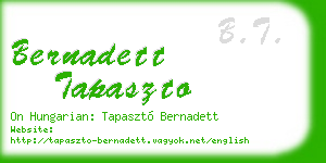 bernadett tapaszto business card